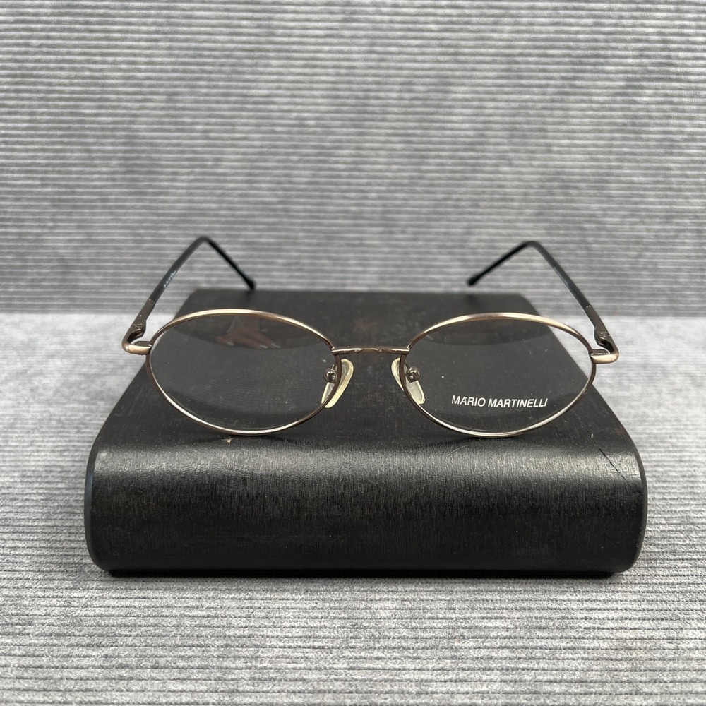 Vintage Mario Martinelli Malibu Oval y2k Eyeglasses Matte Brown 48-18-140 Frames
